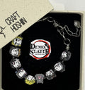 Demon Slayer Inspired Chibi Bead Chain Bracelet
