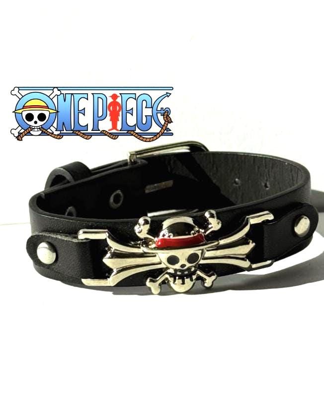 Anime Skull Leather Bracelet One Piece Inspired