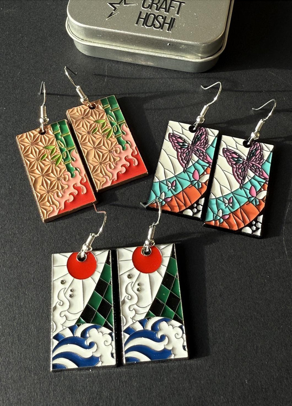 Demon Slayer Pattern Earrings