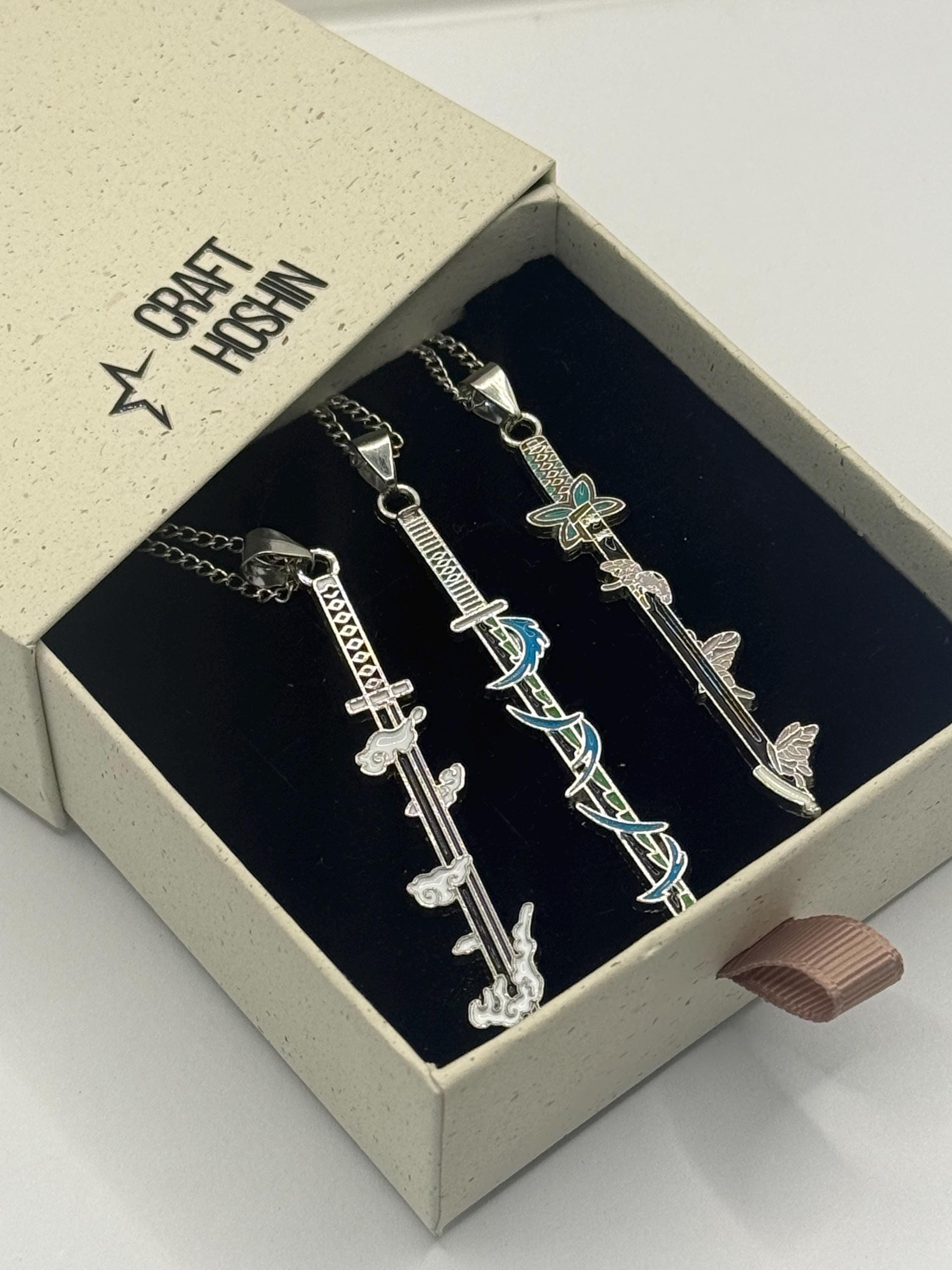 Demon Slayer Necklace Anime Sword Jewelry Gift