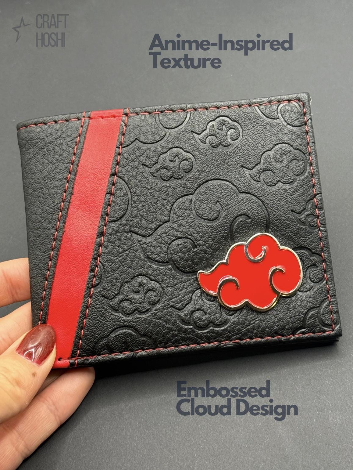 Anime Wallet with Coin Pocket Pirate-Inspired  or Cloud Design