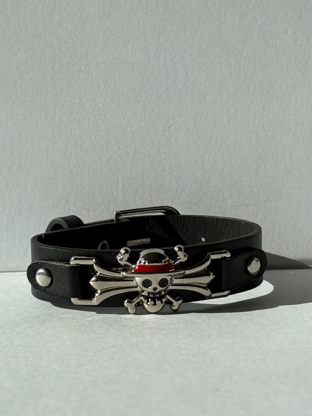 Anime Skull Leather Bracelet One Piece Inspired
