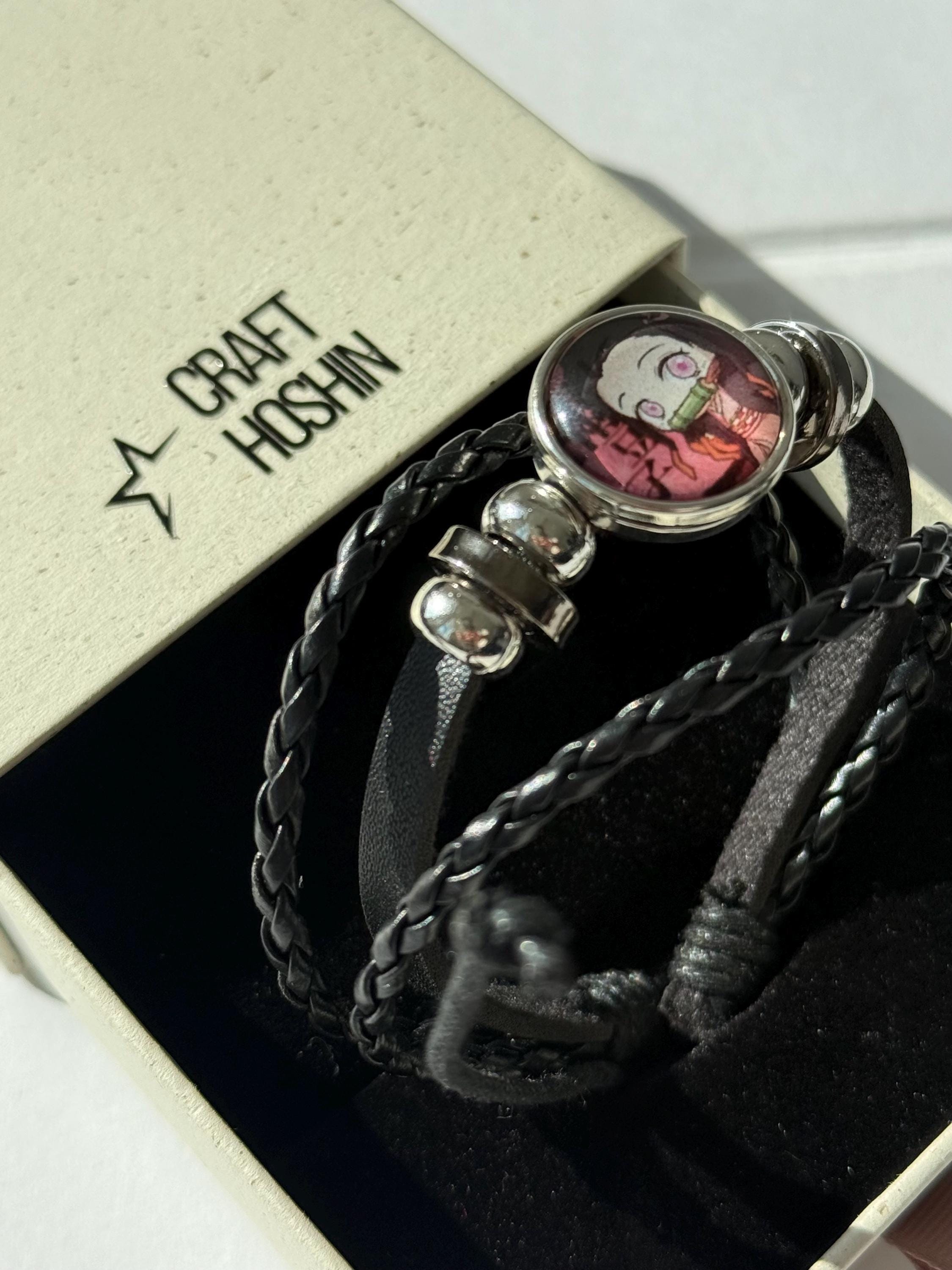 Demon Slayer Adjustable Leather Bracelet