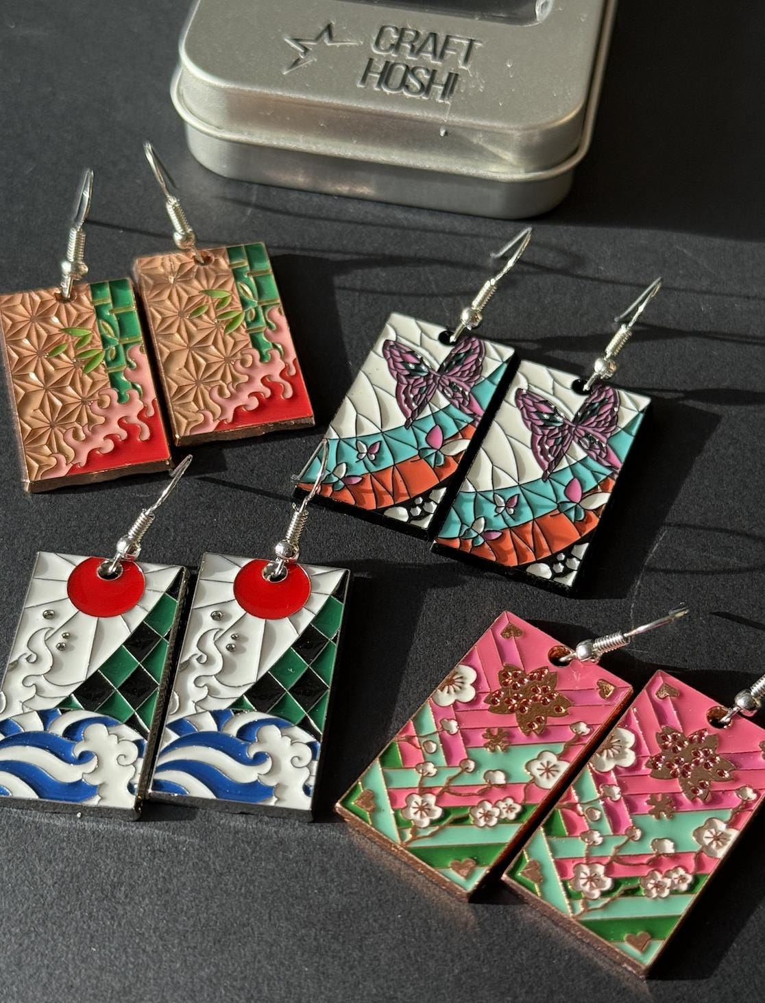 Demon Slayer Pattern Earrings