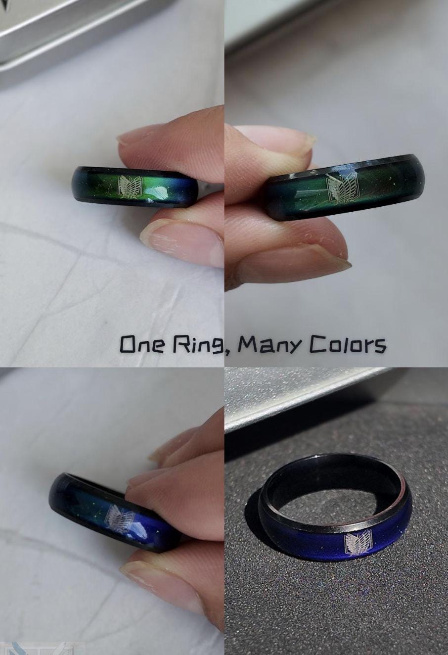 Attack on Titan Ring Color-Changing Mood Ring