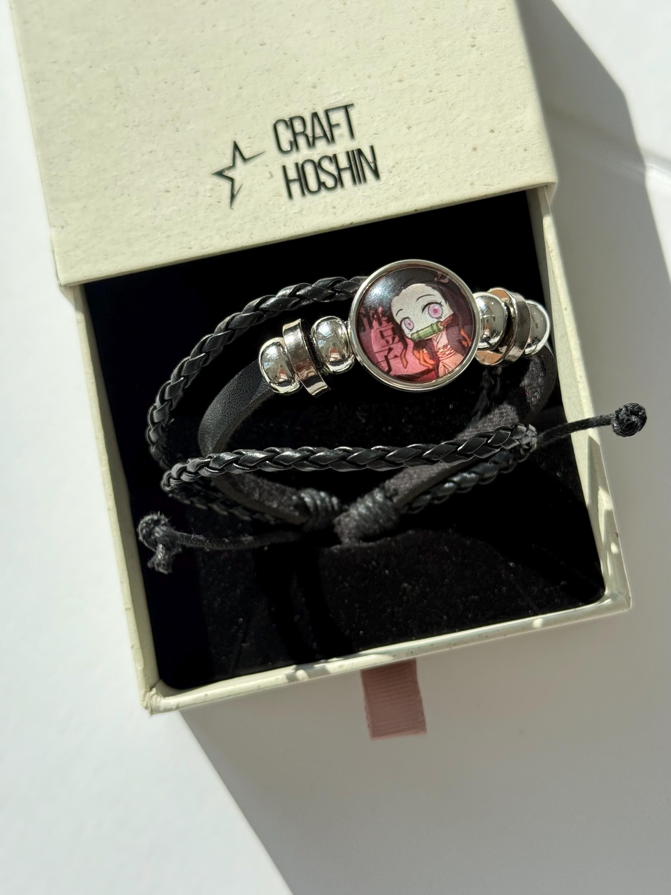 Demon Slayer Adjustable Leather Bracelet