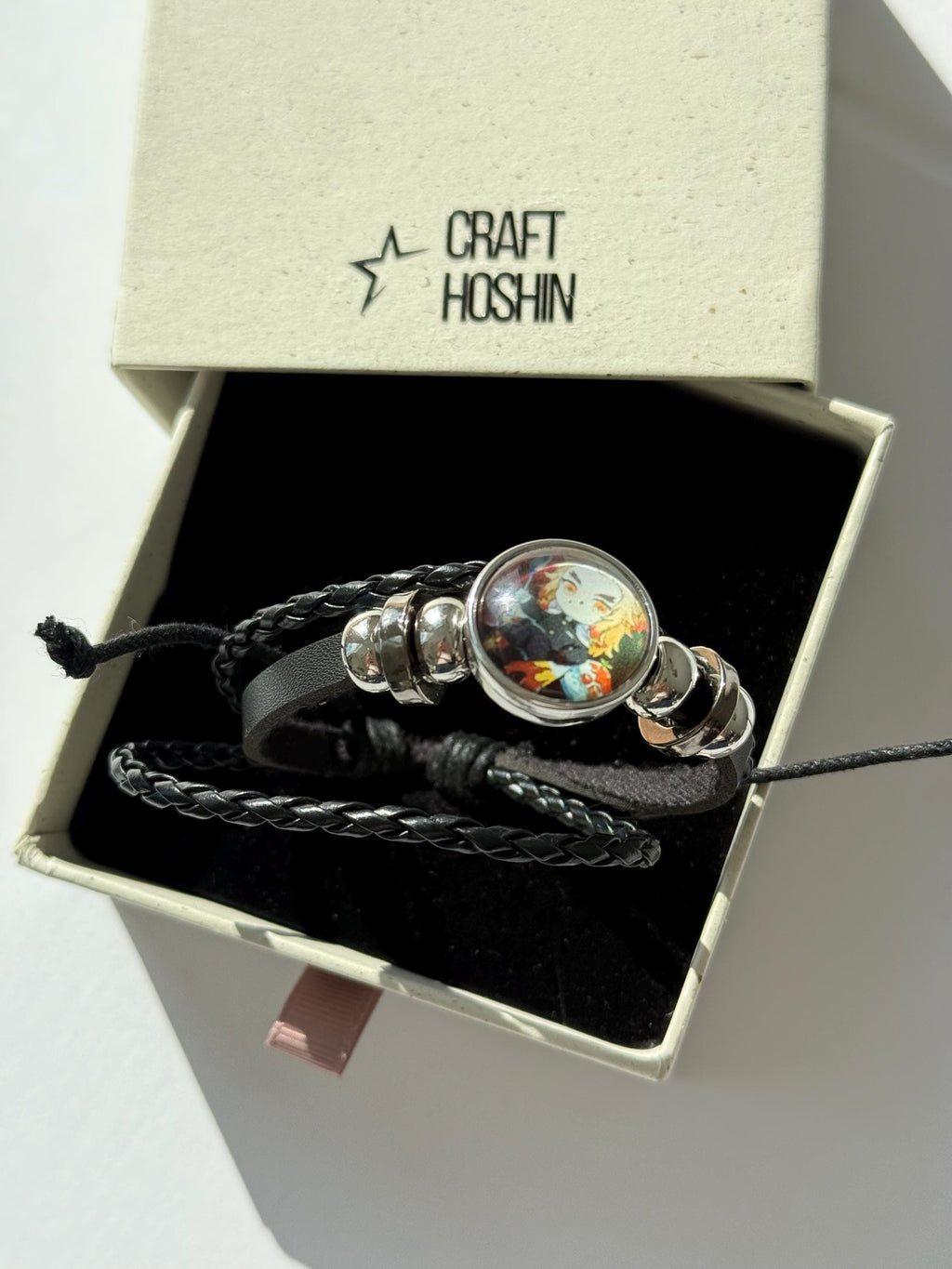 Demon Slayer Adjustable Leather Bracelet