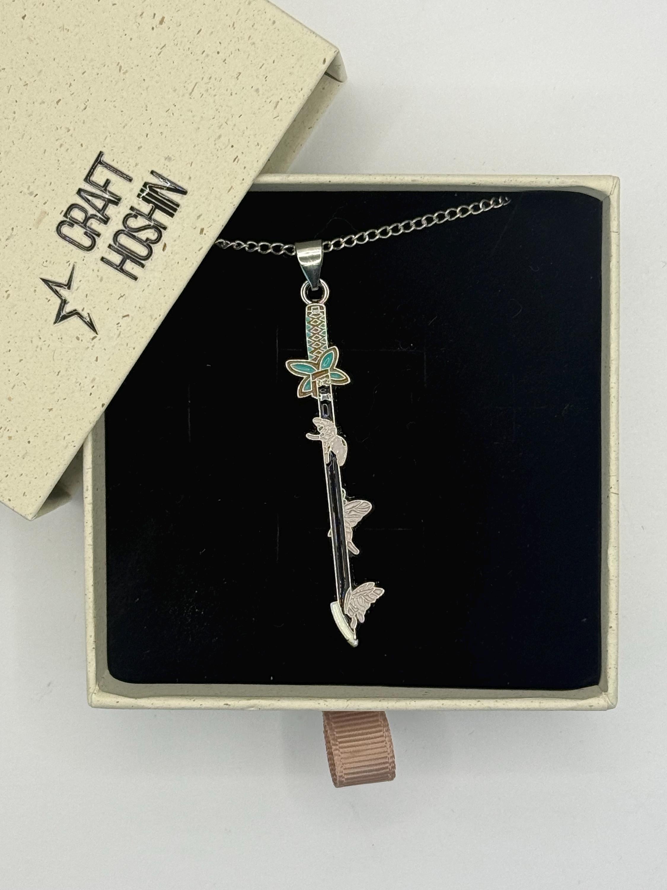 Demon Slayer Necklace Anime Sword Jewelry Gift