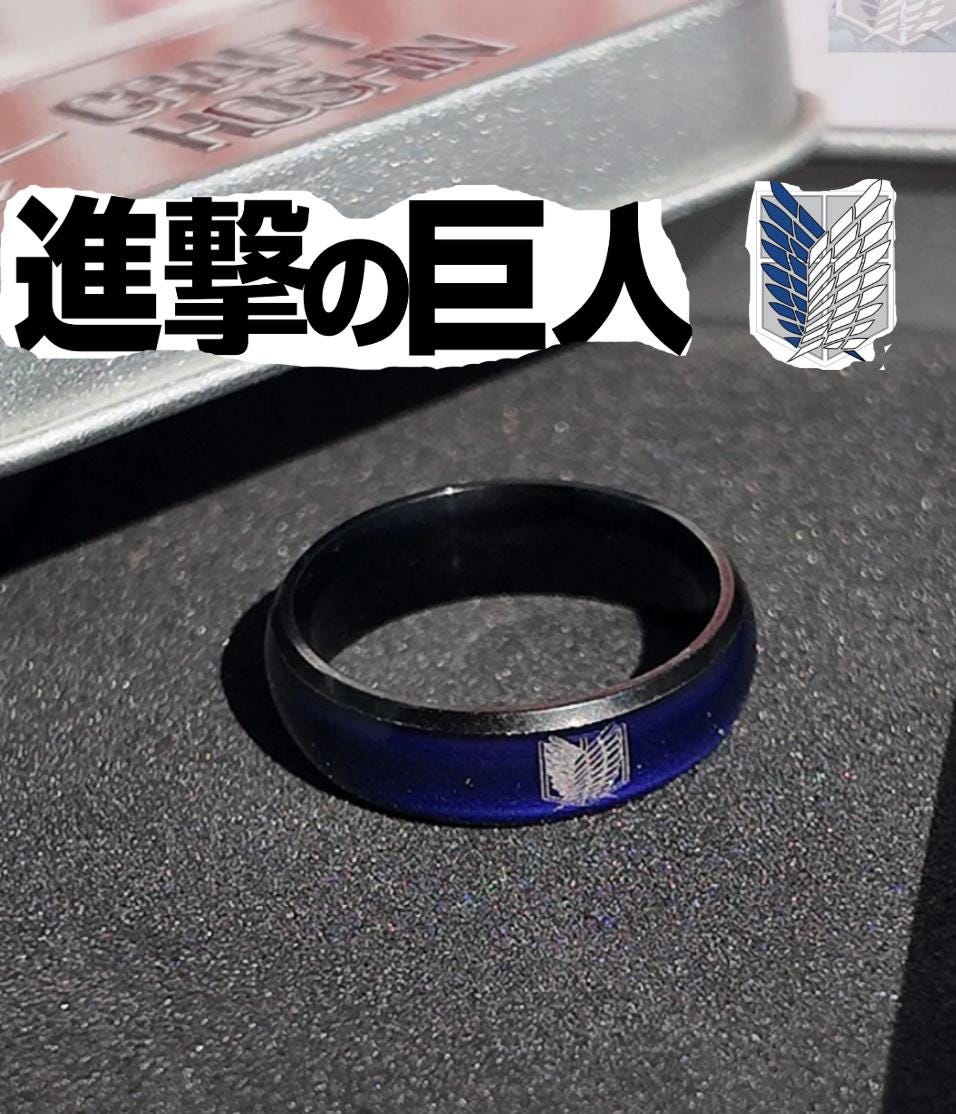 Attack on Titan Ring Color-Changing Mood Ring