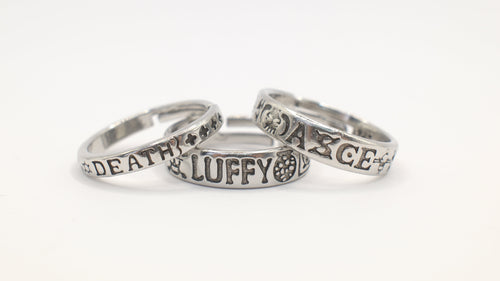 ACE Tribute Ring | One Piece Engraved Ring | Anime Jewelry Gift