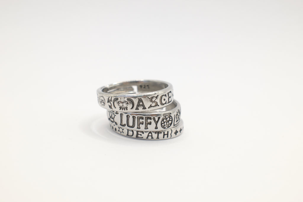 ACE Tribute Ring | One Piece Engraved Ring | Anime Jewelry Gift