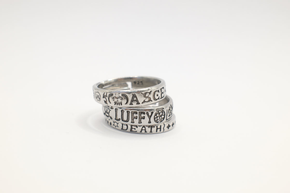 ACE Tribute Ring | One Piece Engraved Ring | Anime Jewelry Gift
