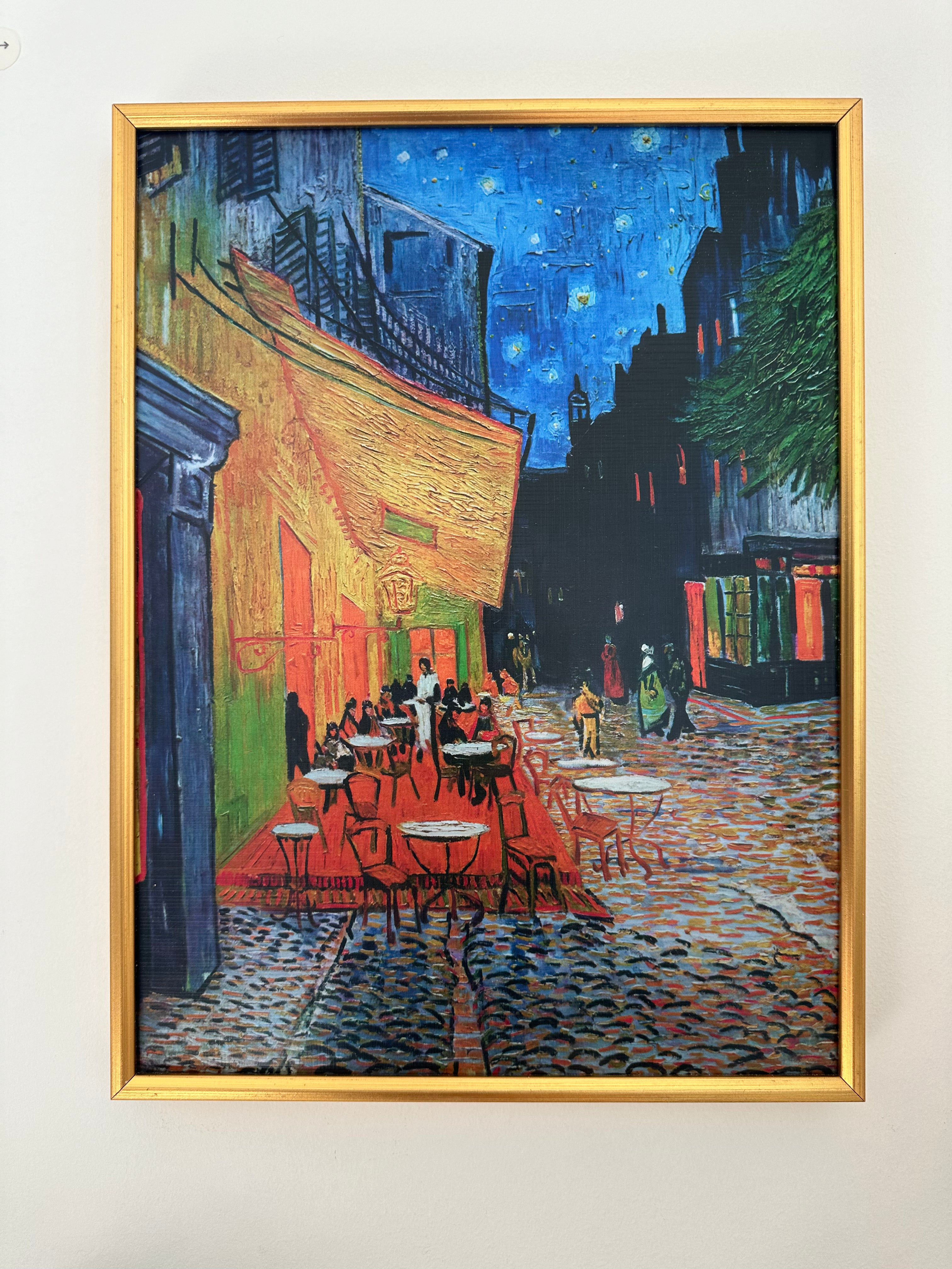 Vincent van Gogh "Cafe Terrace at Night" Textured Art Print