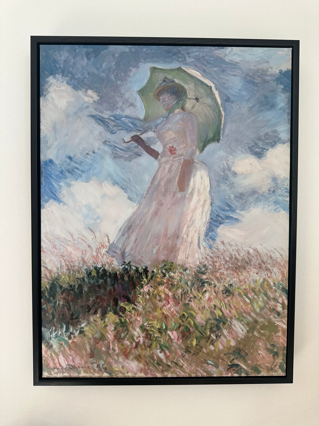 Claude Monet "Woman with a Parasol" Textured Art