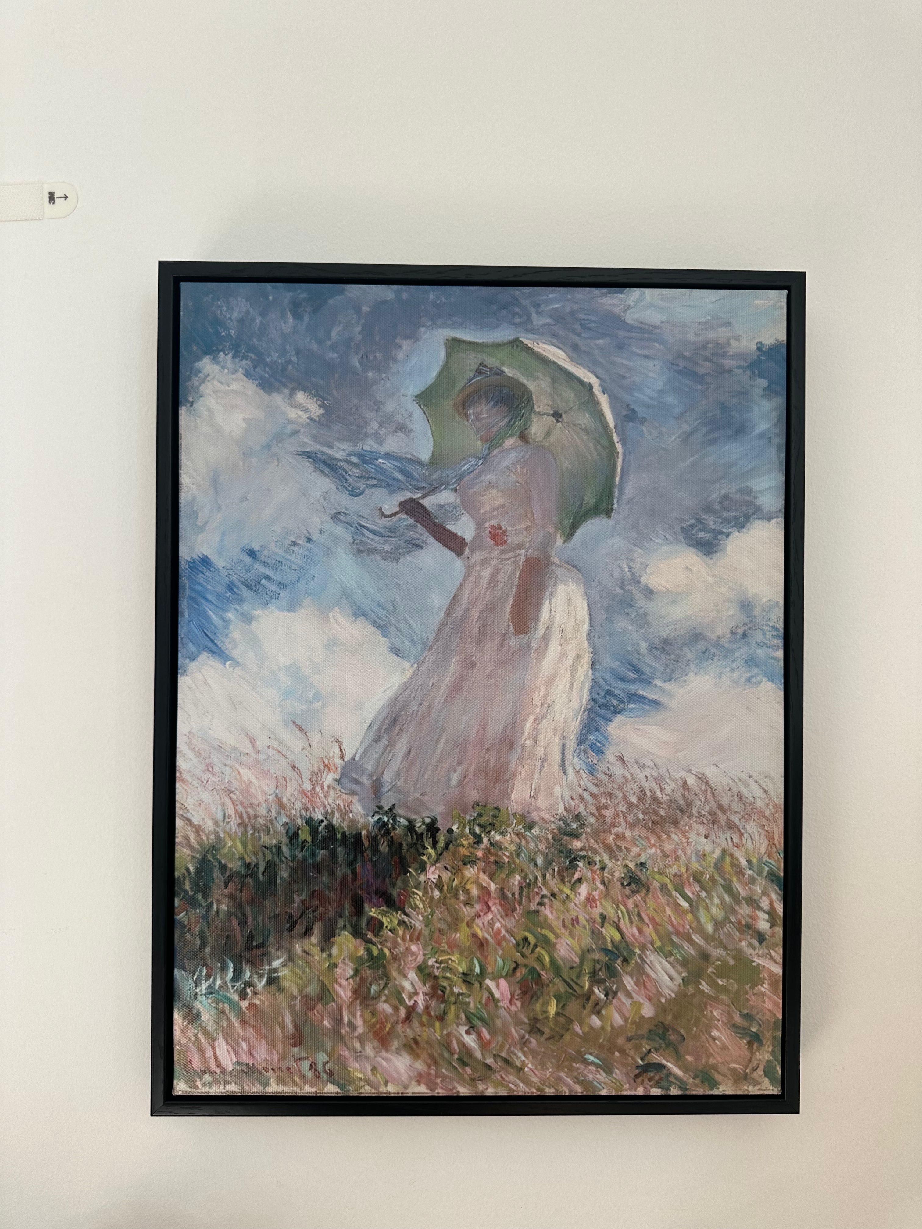 Claude Monet "Woman with a Parasol" Textured Art