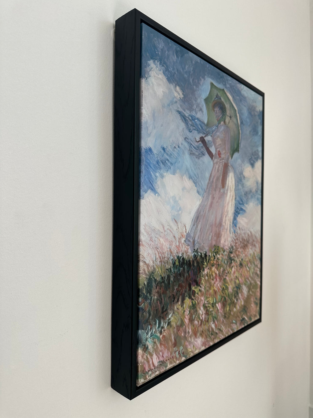 Claude Monet "Woman with a Parasol" Textured Art