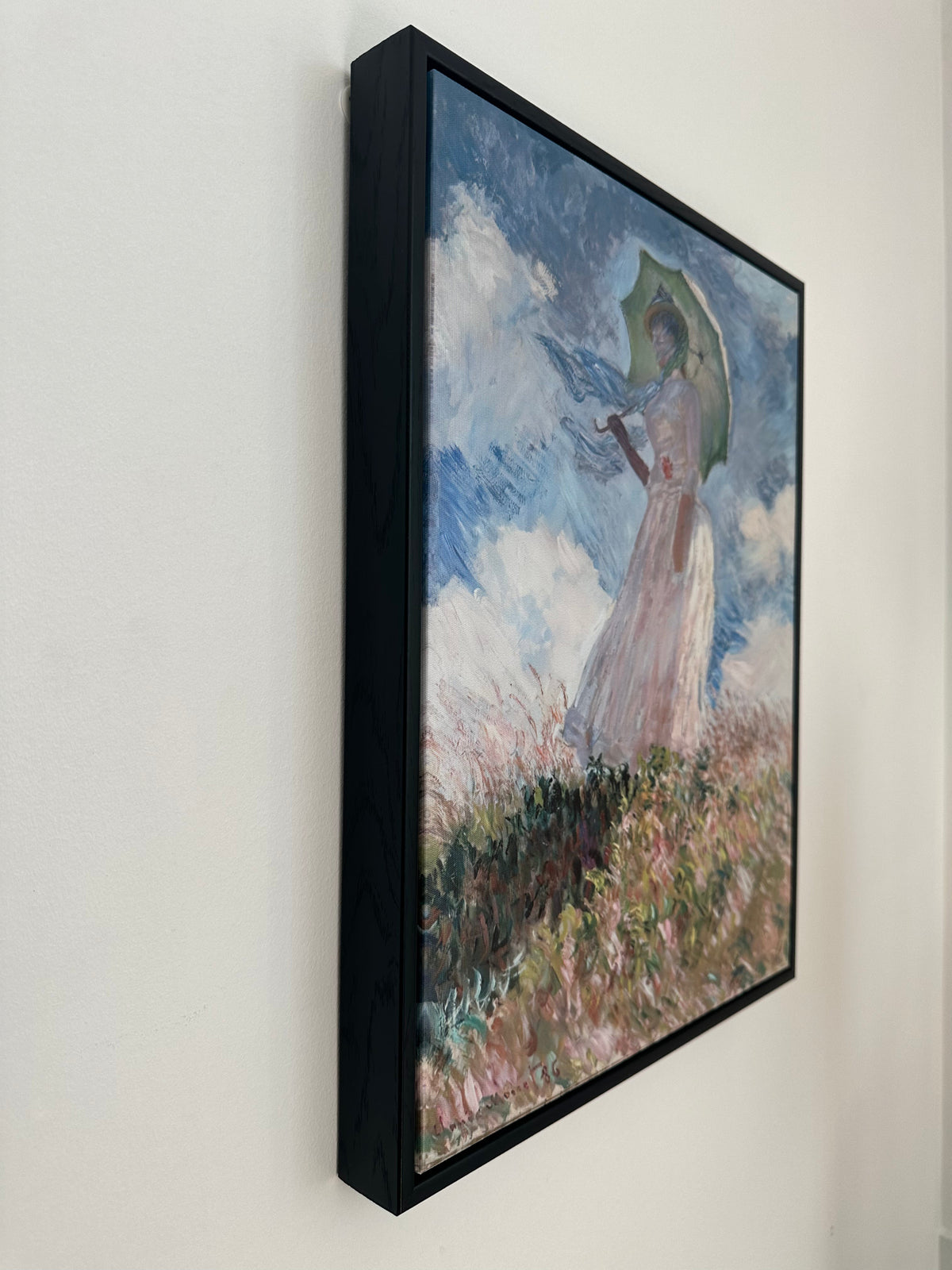 Claude Monet "Woman with a Parasol" Textured Art