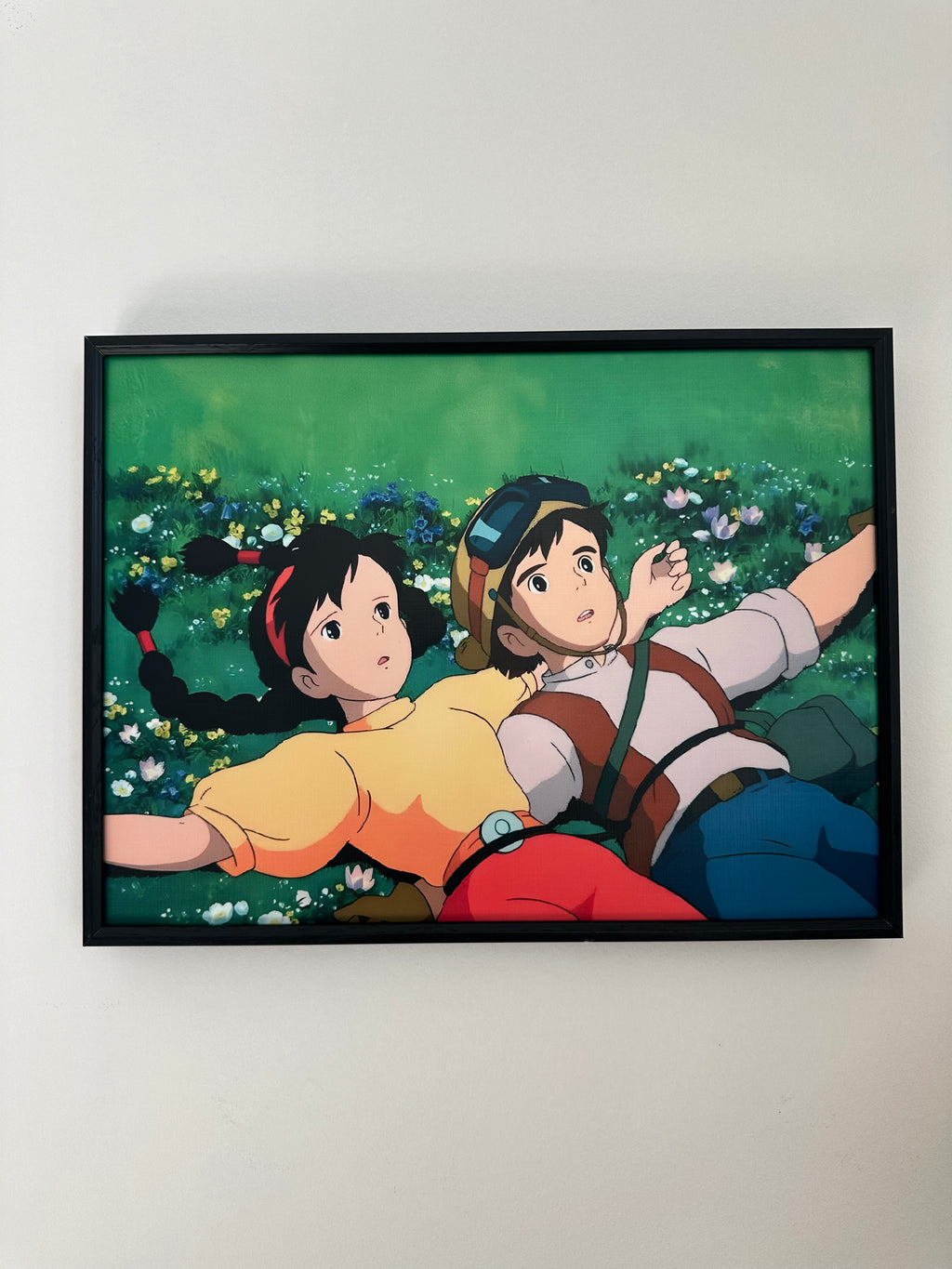 Pazu and Sheeta Relaxing in the Grass from Studio Ghibli, Castle in the Sky