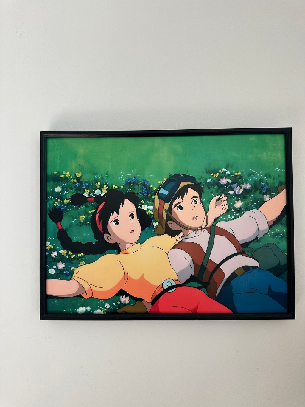 Pazu and Sheeta Relaxing in the Grass from Studio Ghibli, Castle in the Sky