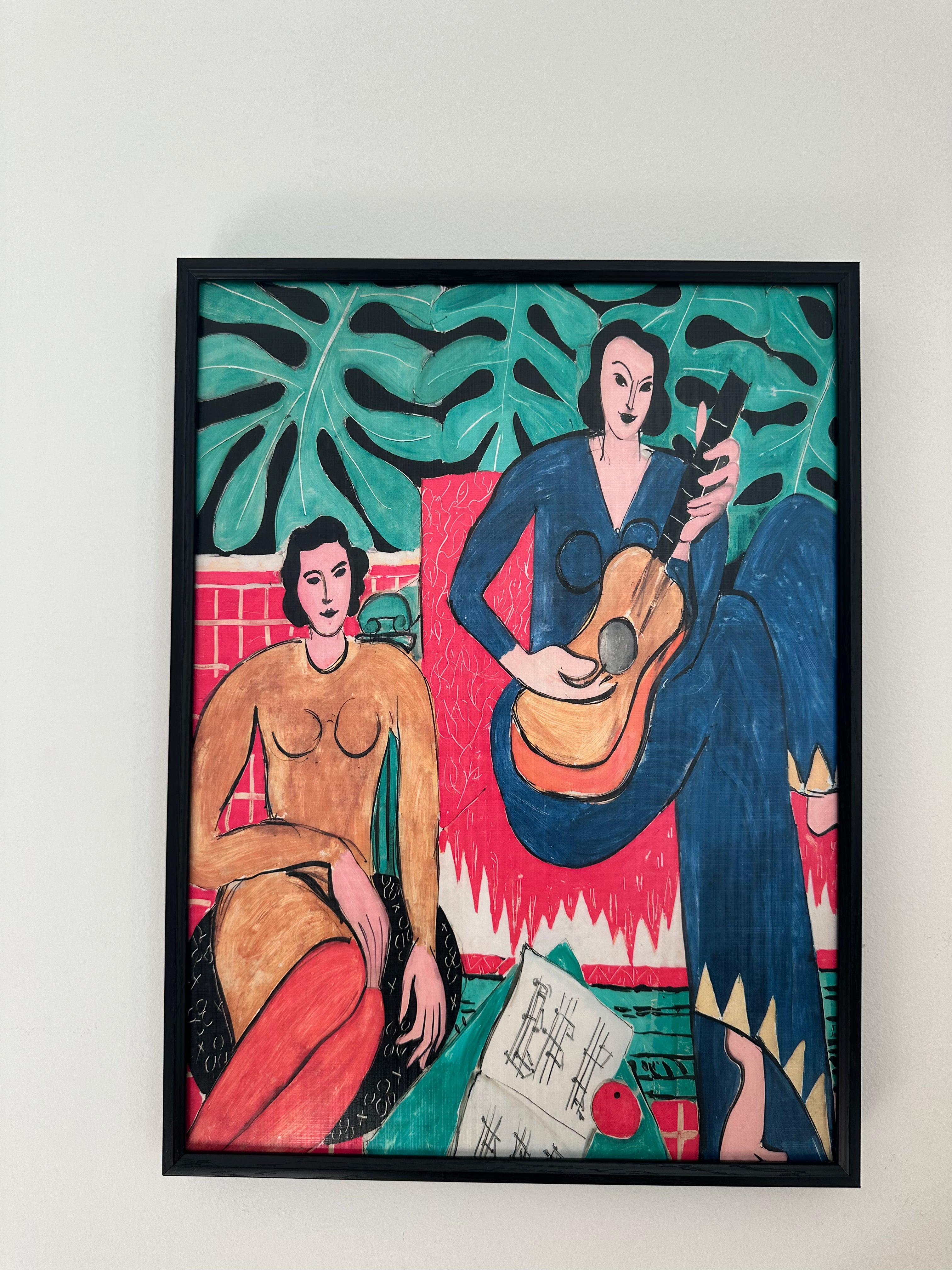 The Music (La Musique) by Henri Matisse, Textured Art