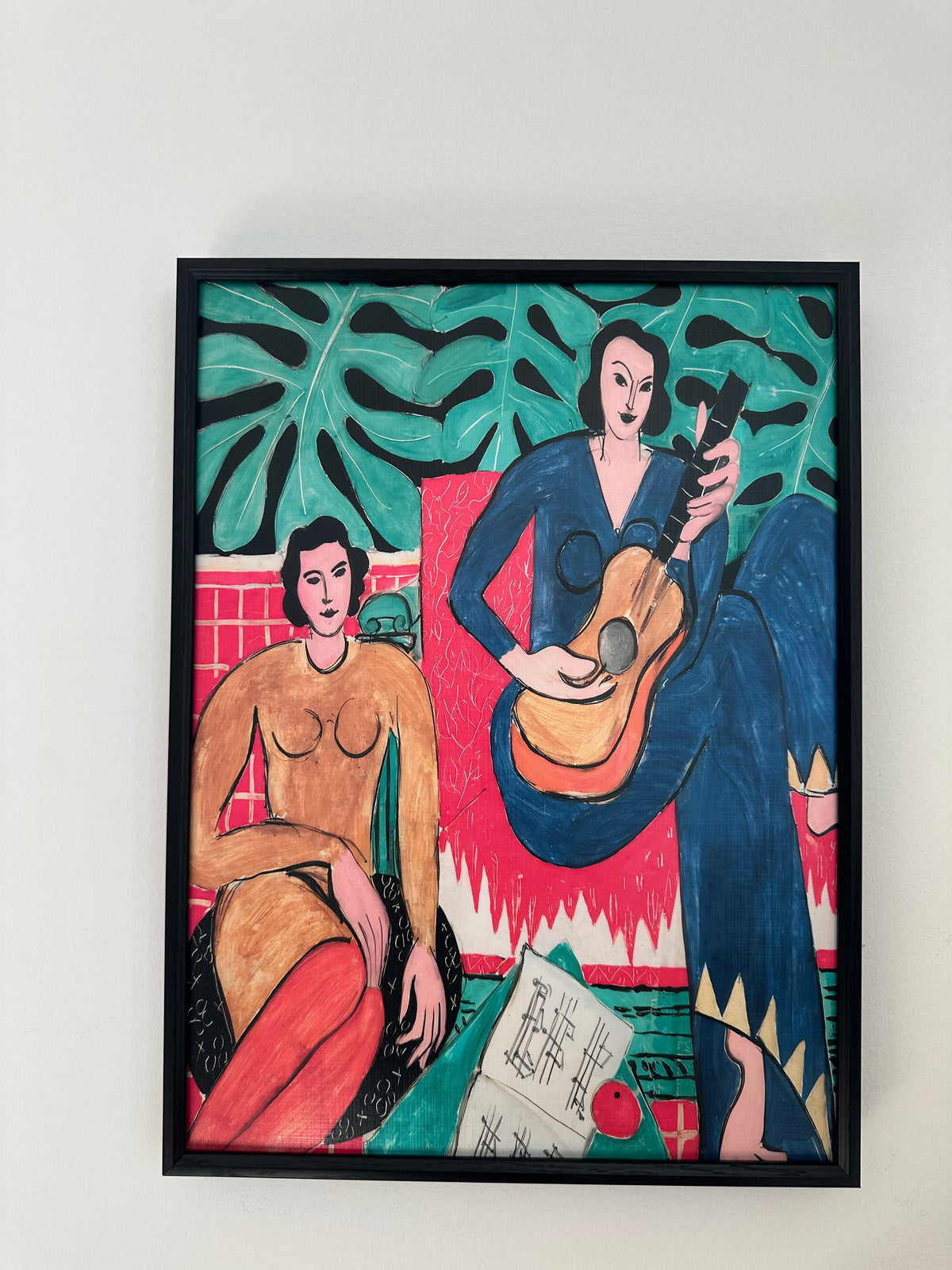 The Music (La Musique) by Henri Matisse, Textured Art