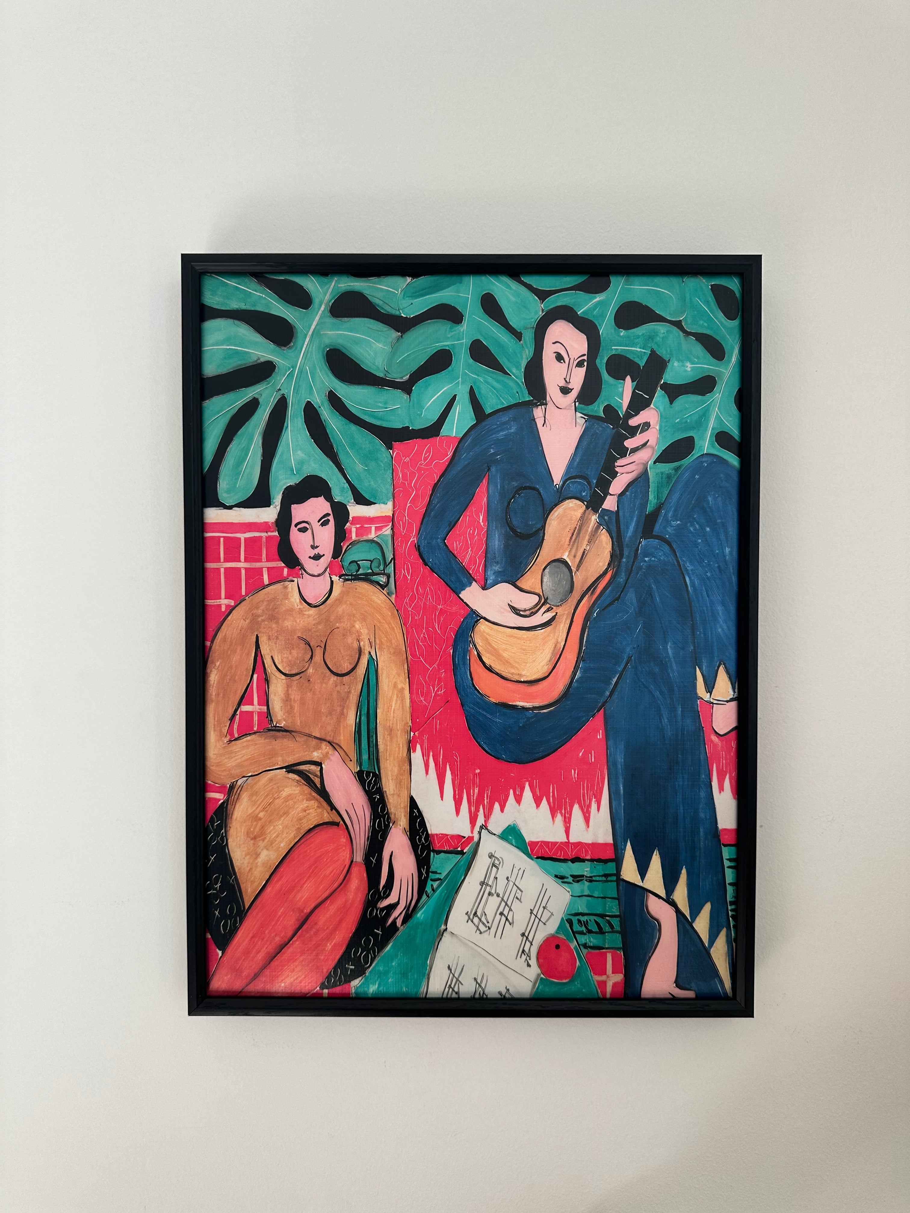 The Music (La Musique) by Henri Matisse, Textured Art