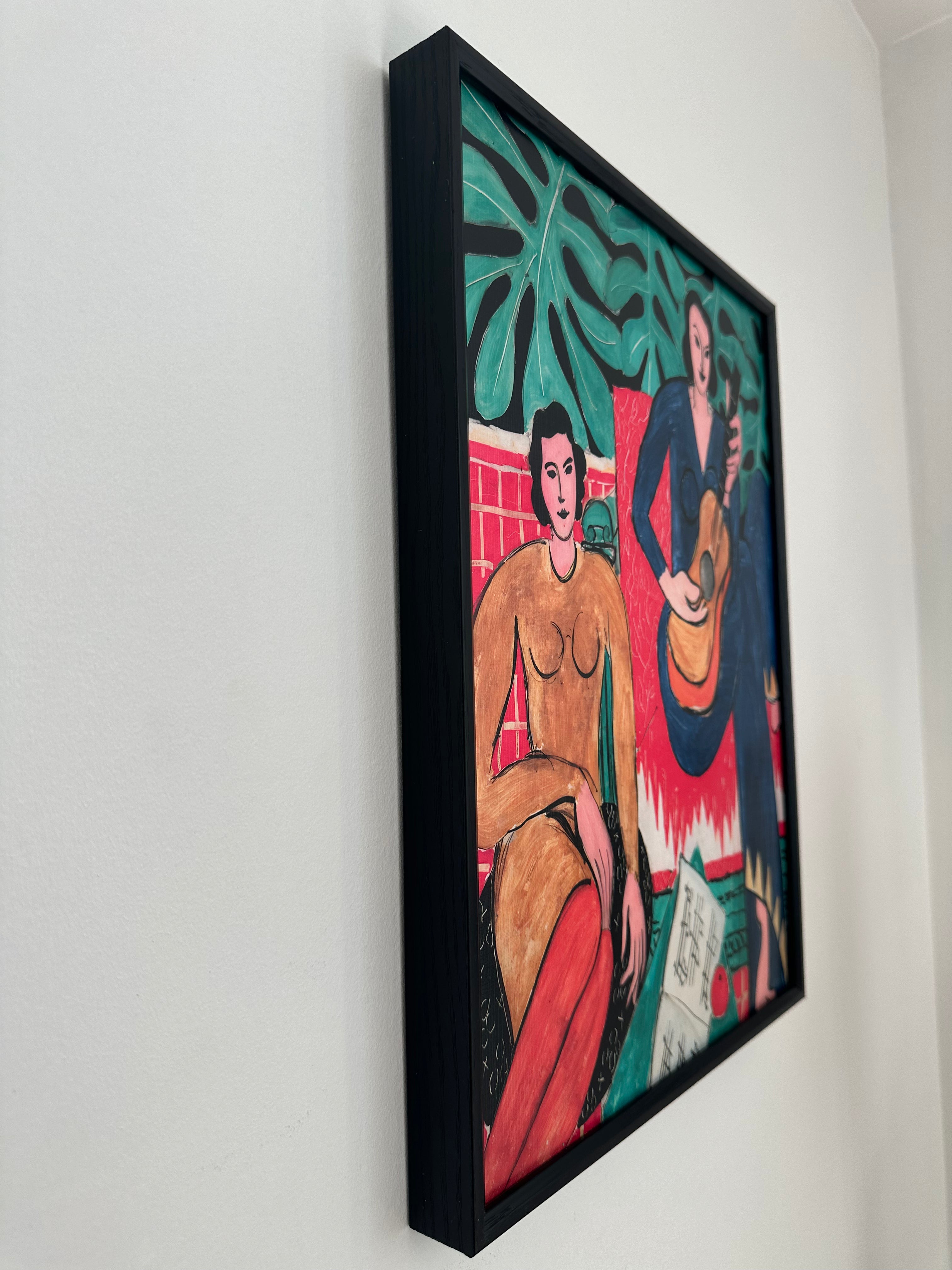The Music (La Musique) by Henri Matisse, Textured Art
