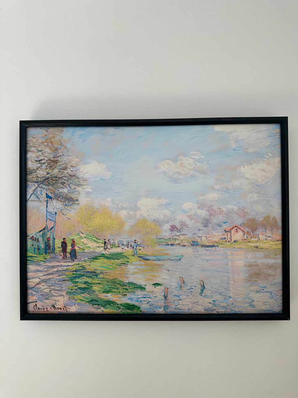 Spring by the Seine by Claude Monet, Textured Art