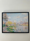 Spring by the Seine by Claude Monet, Textured Art