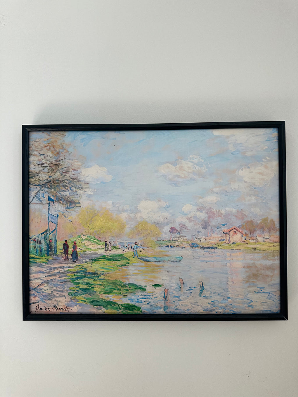 Spring by the Seine by Claude Monet, Textured Art