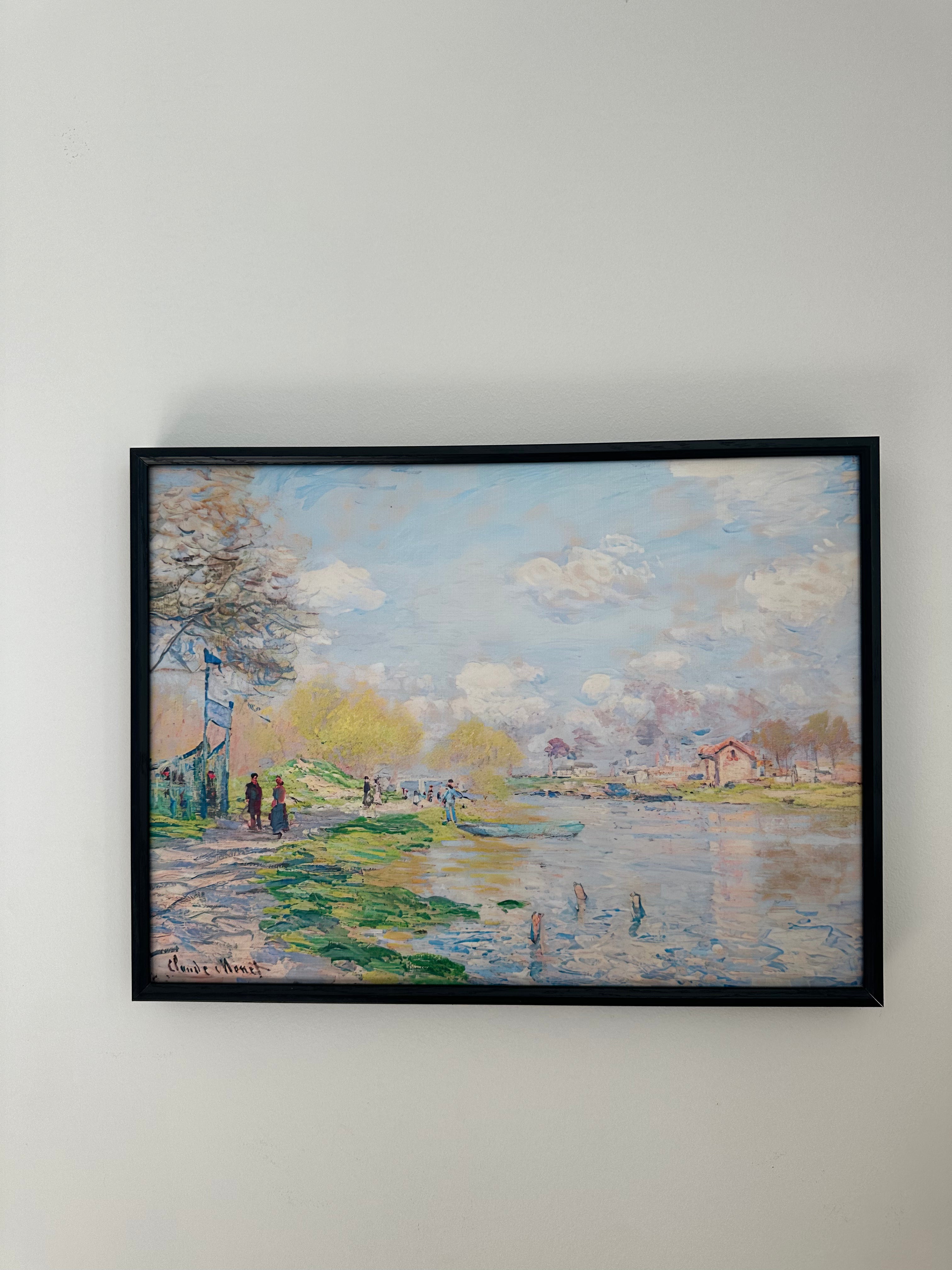 Spring by the Seine by Claude Monet, Textured Art
