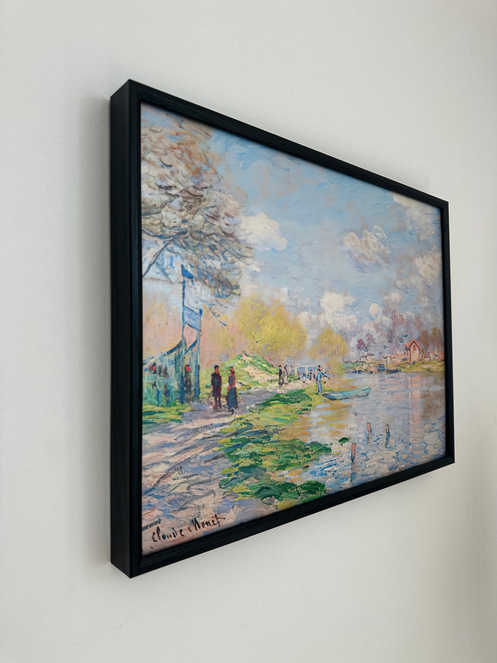 Spring by the Seine by Claude Monet, Textured Art