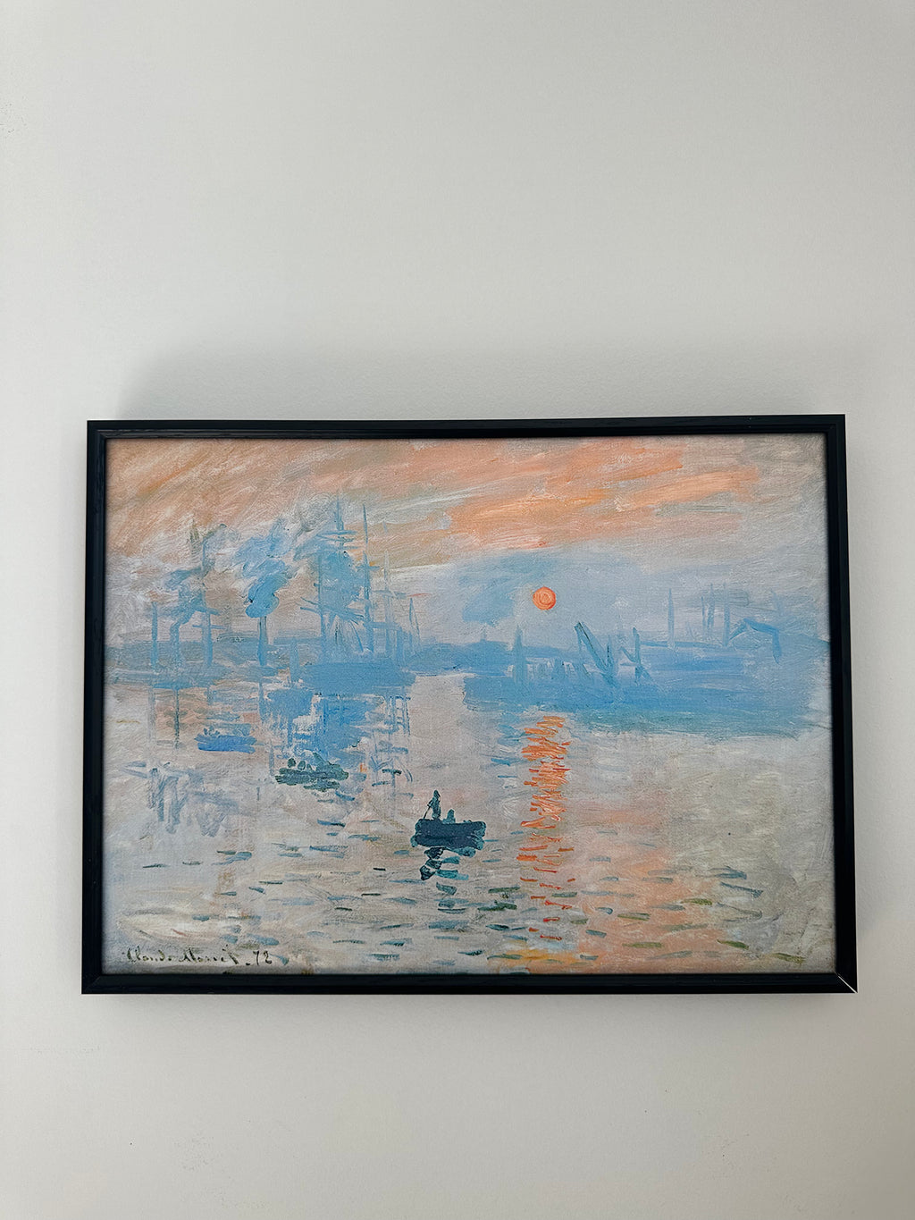 Impression, Sunrise by Claude Monet Textured Art