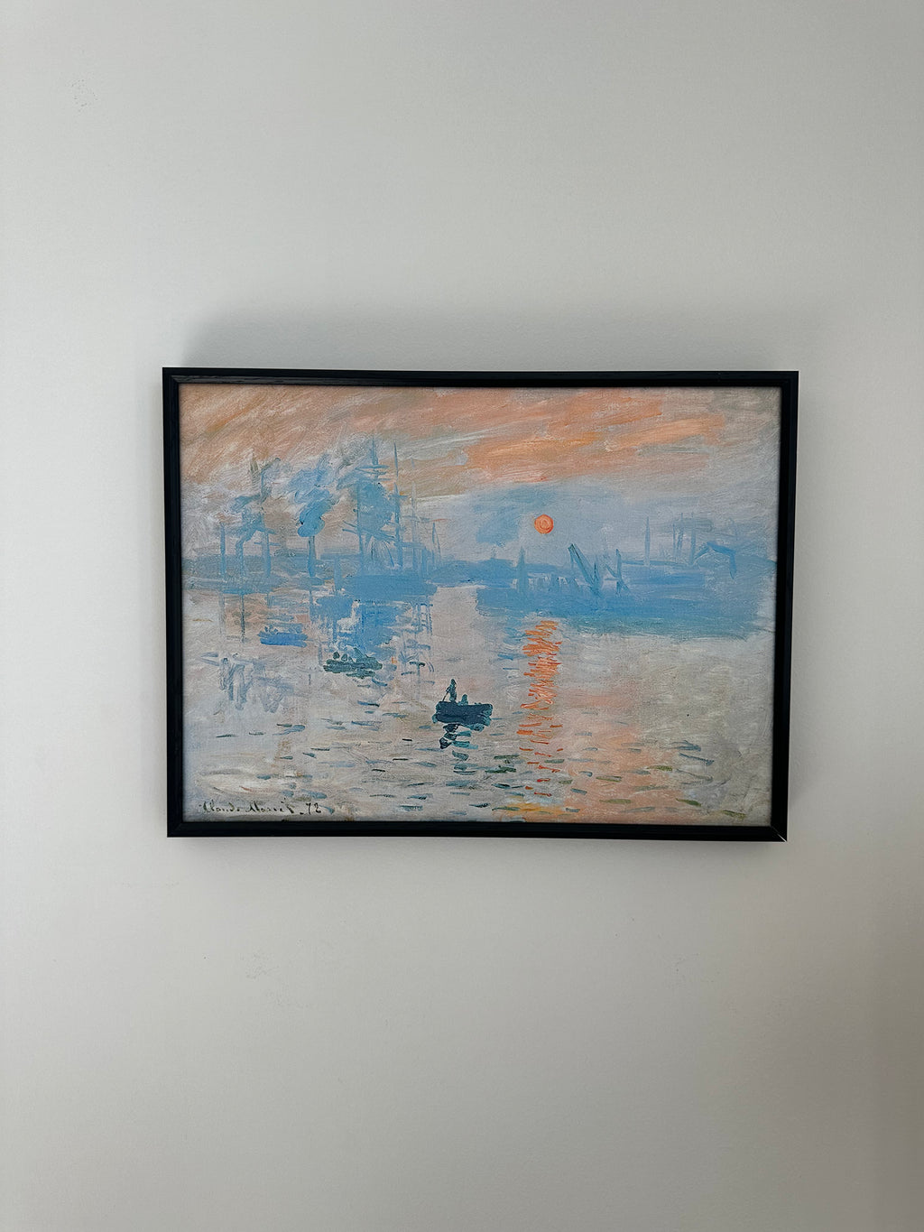 Impression, Sunrise by Claude Monet Textured Art