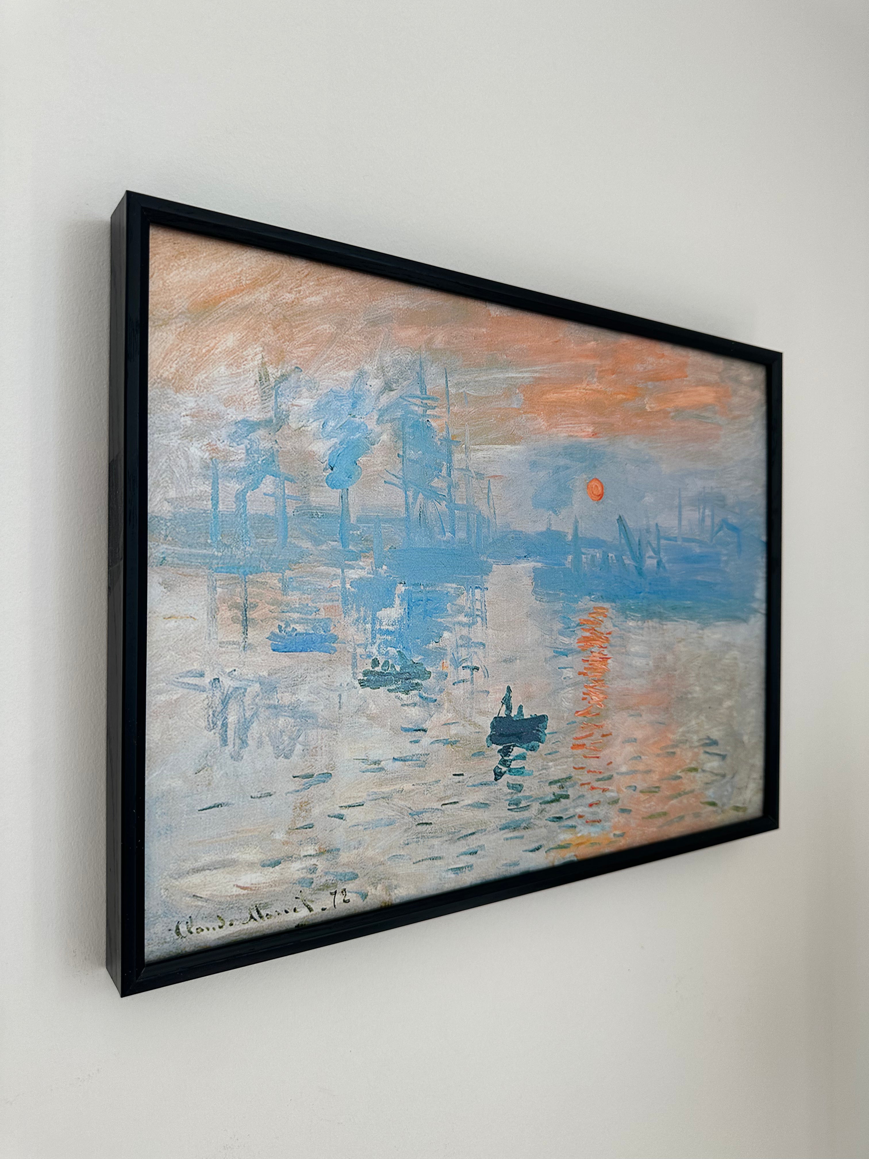 Impression, Sunrise by Claude Monet Textured Art