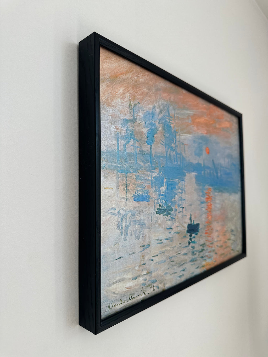 Impression, Sunrise by Claude Monet Textured Art