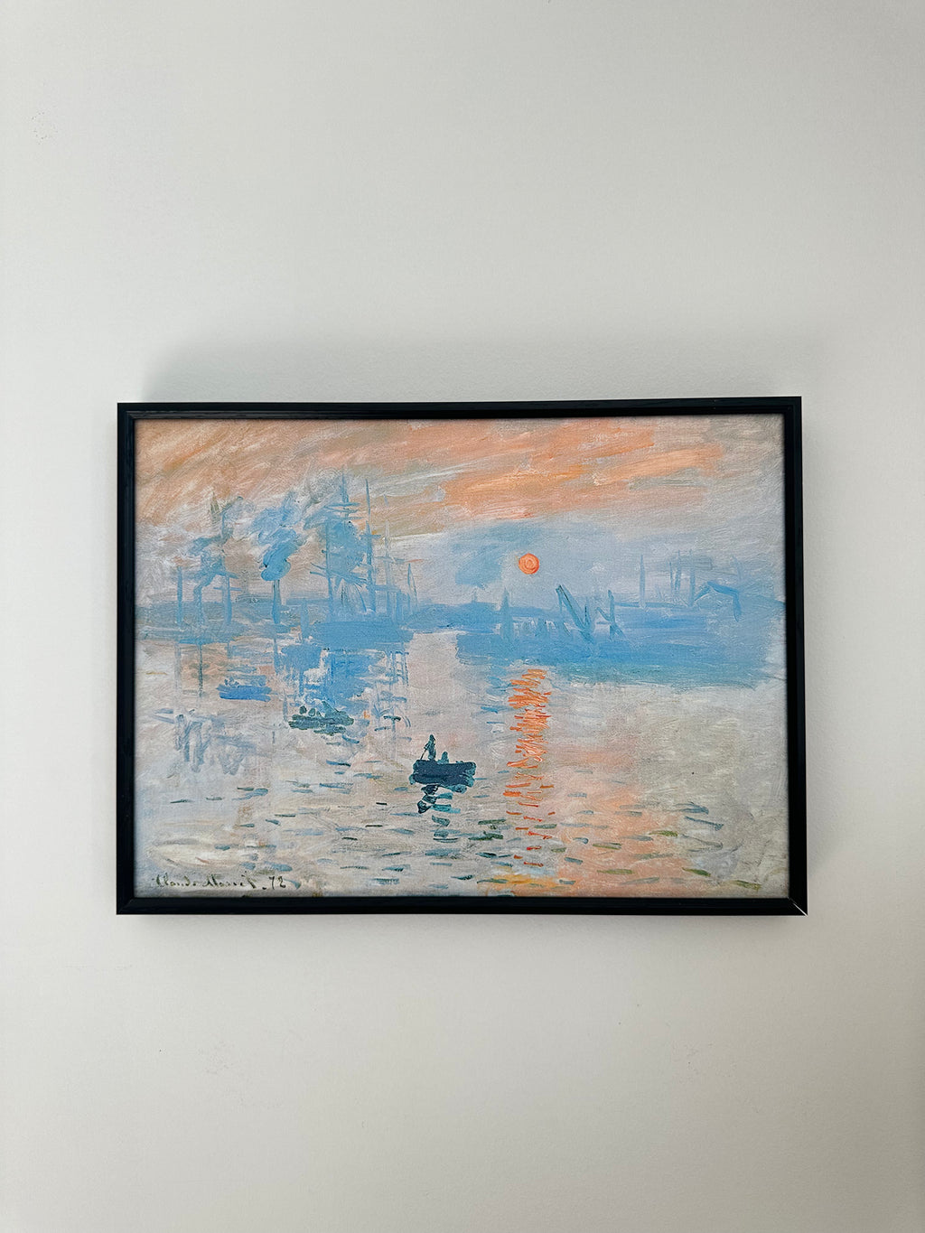 Impression, Sunrise by Claude Monet Textured Art