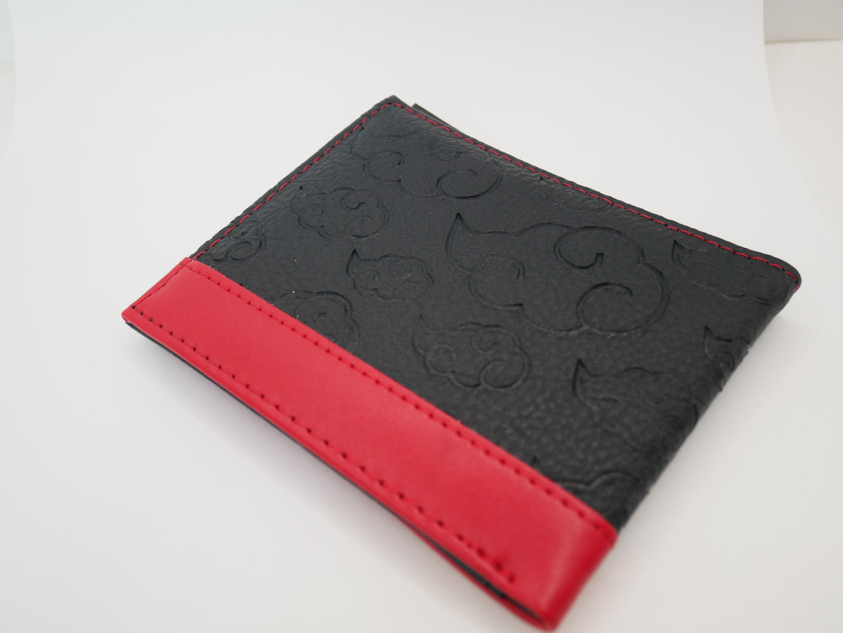 Naruto Akatsuki Cloud Bifold Wallet | Black &amp; Red Anime Wallet
