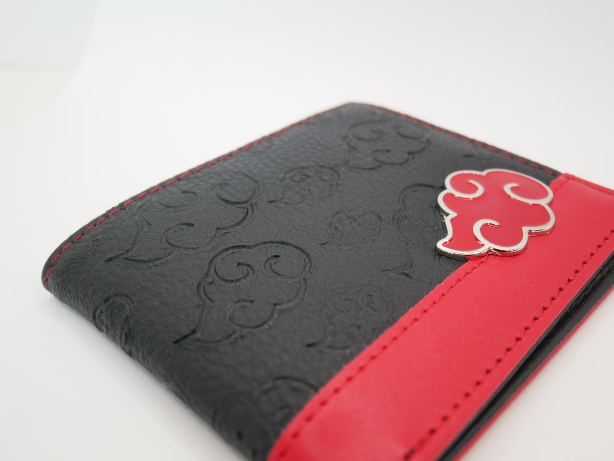 Naruto Akatsuki Cloud Bifold Wallet | Black &amp; Red Anime Wallet