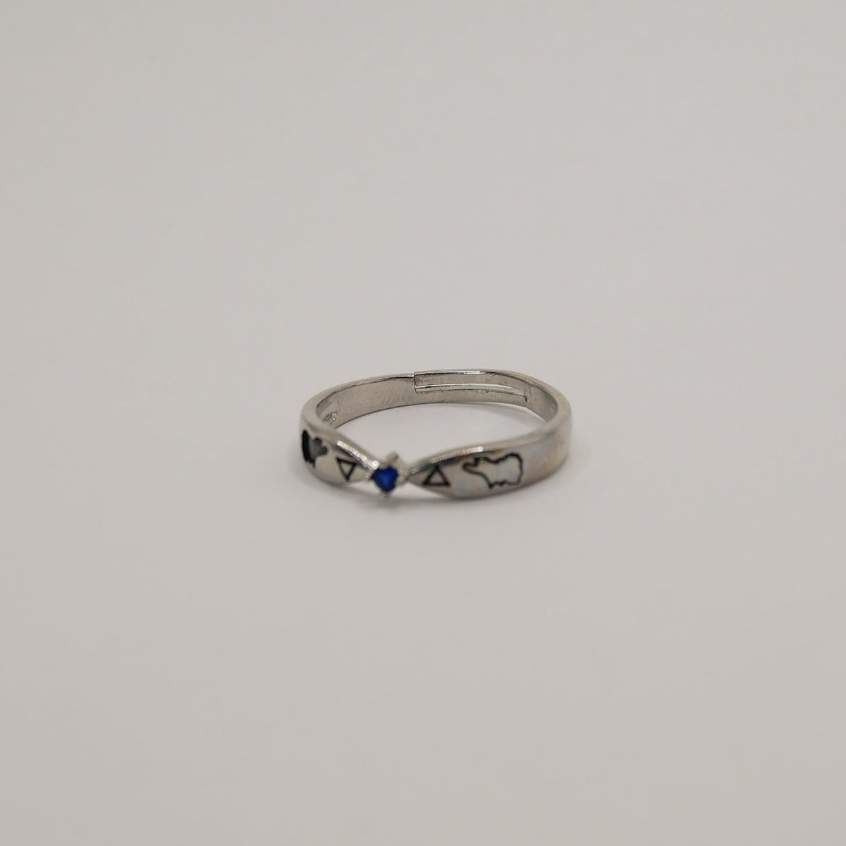 Jujutsu Kaisen Sukuna Curse Mark Adjustable Silver Ring | JJK Anime Jewelry