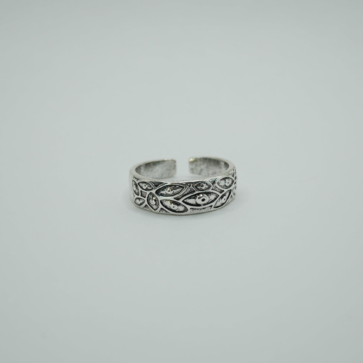 Jujutsu Kaisen (JJK) Eye Pattern Adjustable Silver Ring