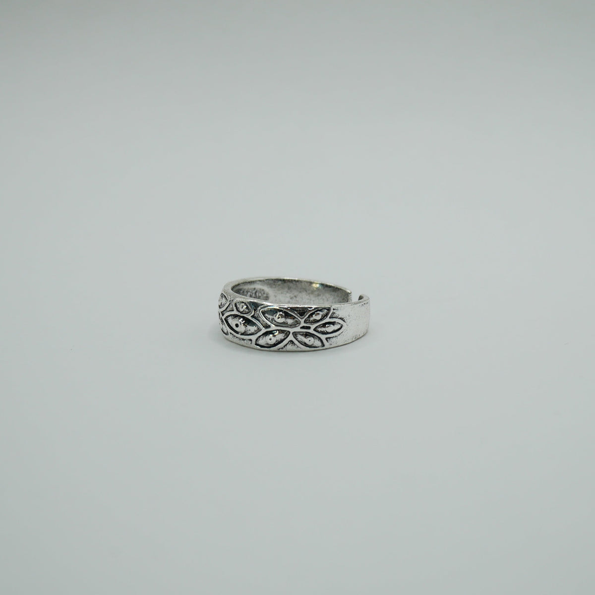 Jujutsu Kaisen (JJK) Eye Pattern Adjustable Silver Ring