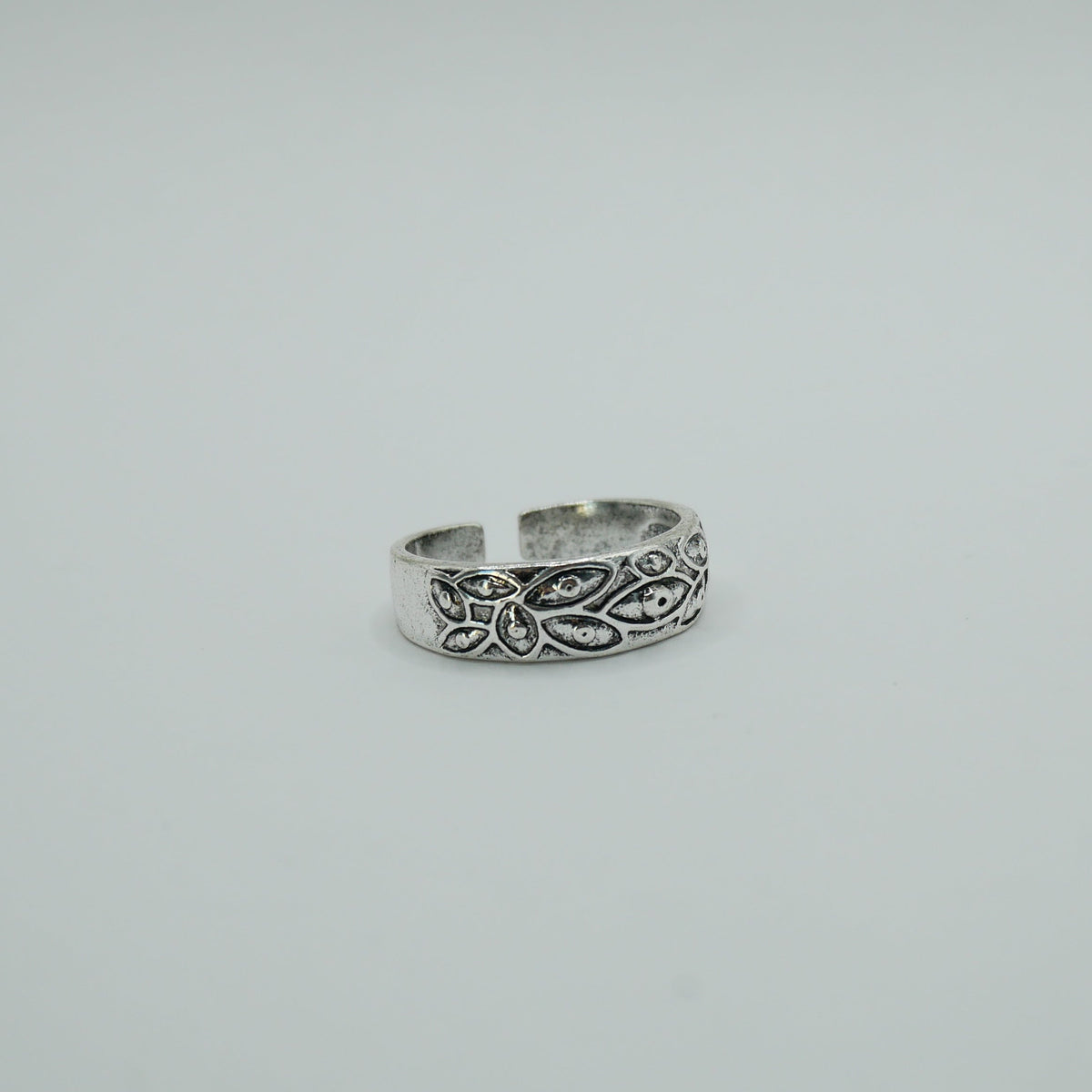 Jujutsu Kaisen (JJK) Eye Pattern Adjustable Silver Ring