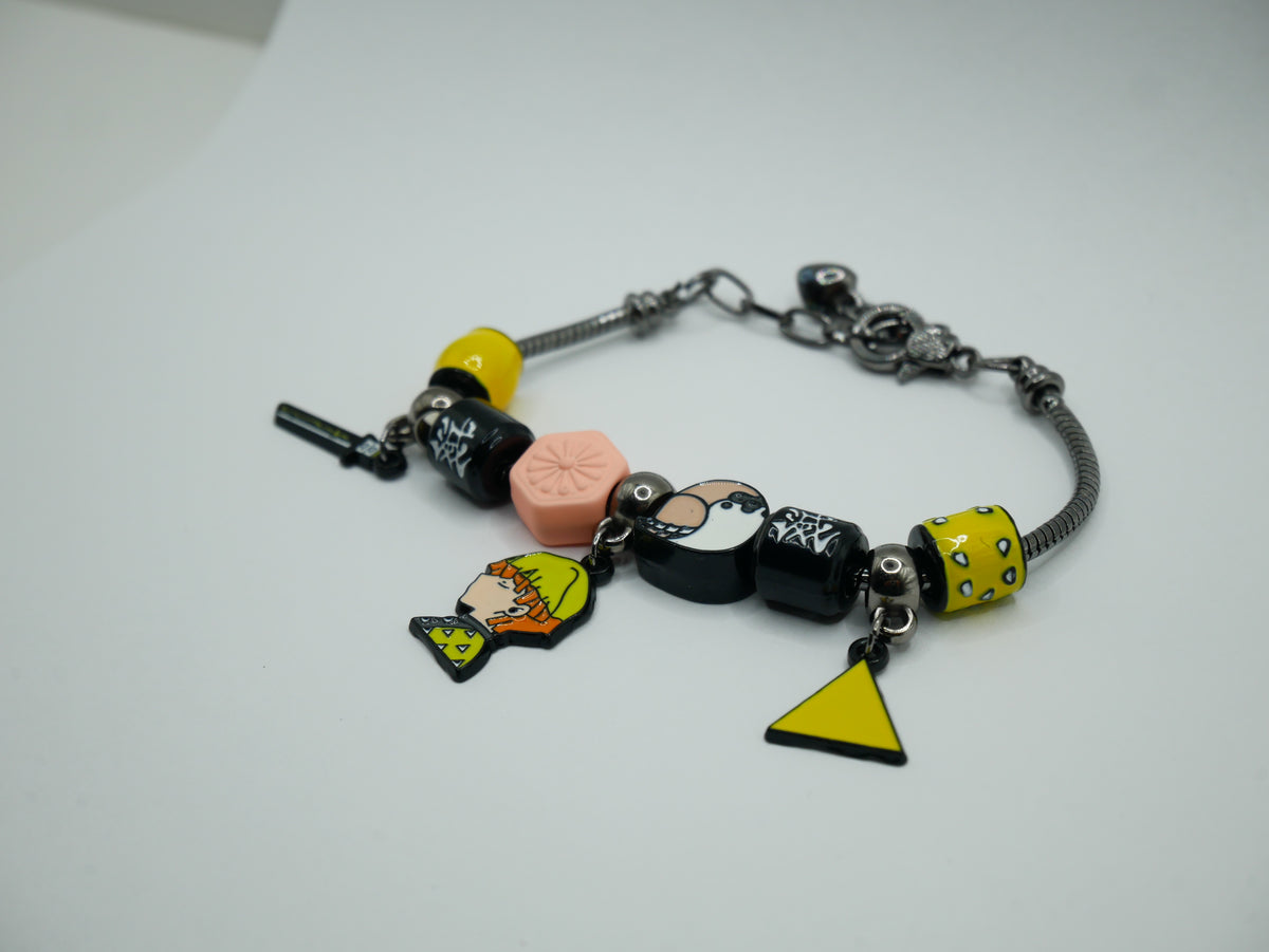 Demon Slayer Zenitsu Agatsuma Charm Bracelet | Kimetsu no Yaiba Anime Jewelry