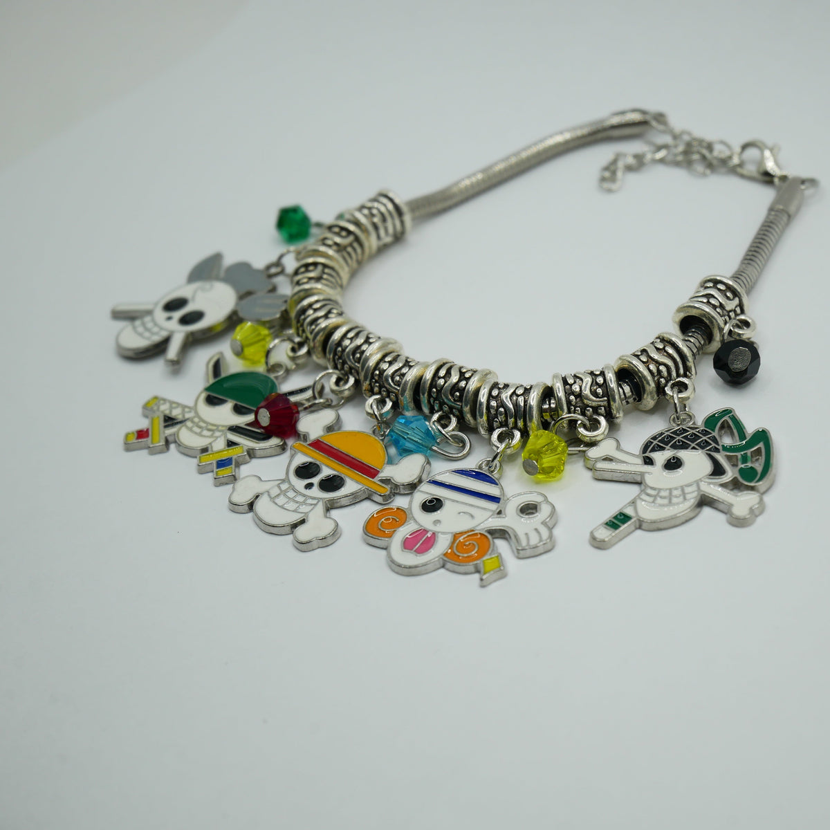 One Piece Straw Hat Pirates Charm Bracelet | Luffy Anime Jewelry