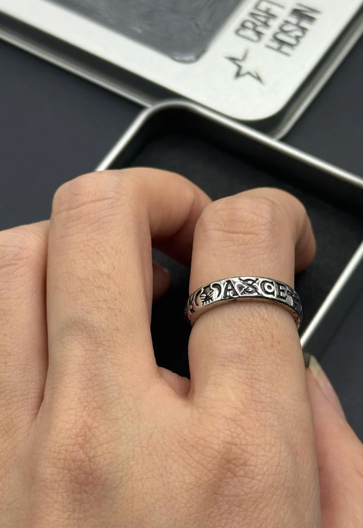 One Piece Inspired Adjustable Engraved Ring – Ace and Luffy Anime Pirate Jewelry