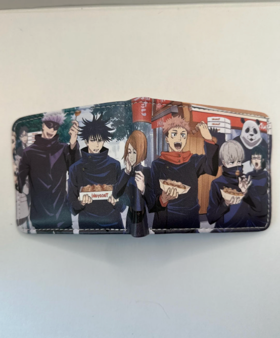 Jujutsu Kaisen Anime Bifold Wallet – Gojo Manga or JJK Squad Design
