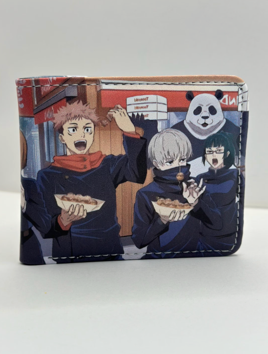Jujutsu Kaisen Anime Bifold Wallet – Gojo Manga or JJK Squad Design