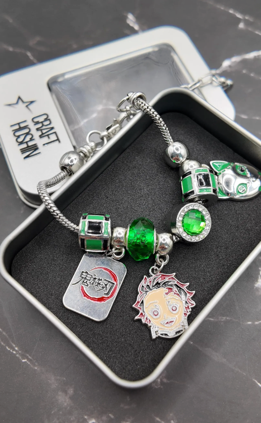 Demon Slayer Inspired Charm Bracelet