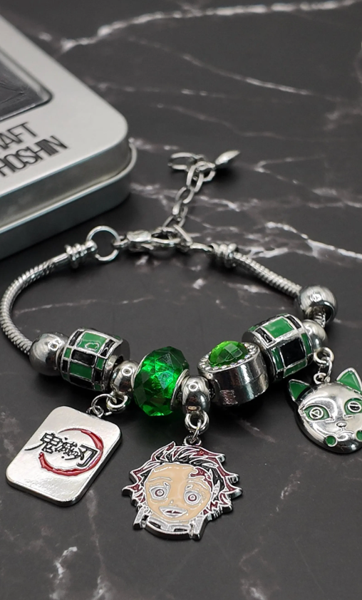 Demon Slayer Inspired Charm Bracelet